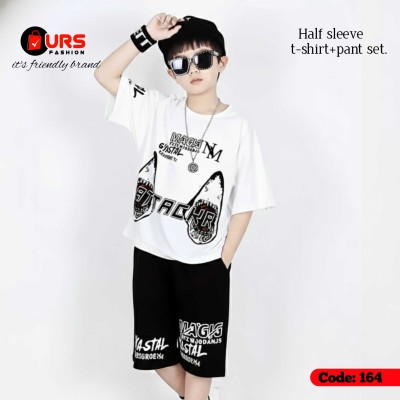 Boy Summer premium quality t-shirt 3 quarter pant set.