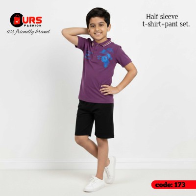 Boy Summer premium quality Polp-shirt 3 quarter pant set.