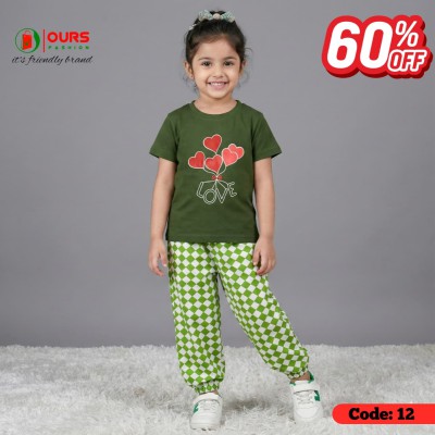 butterfly half sleeve t-shirt set.