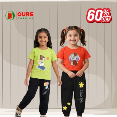 butterfly half sleeve t-shirt set.