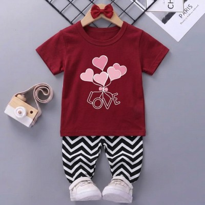 Love design-half-sleeve-t-shirt-pant-set-