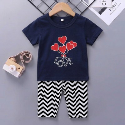 Love design-half-sleeve-t-shirt-pant-set-