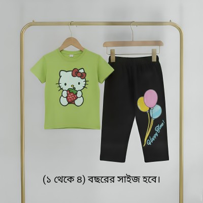 💥Girls premium quality Fashionable T-shirt Pant Set.