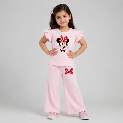 Baby DTF Cortoon Printed T-shirt & long Plazo Set (3yers-to-12yers)