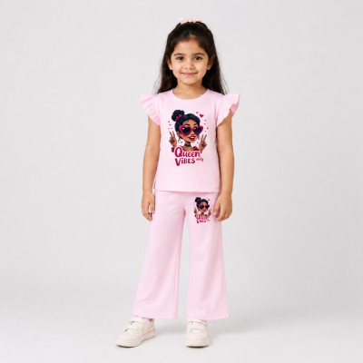 Queen Vibes Only T-shirt & long Plazo Set (3yers-to-12yers)