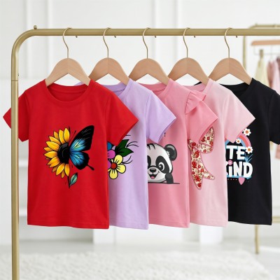 A set of 5 T-shirts for girls Combo.