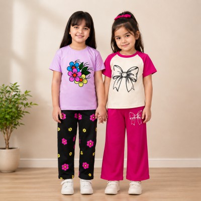 t-shirt Palazzo pant 2 set combo
