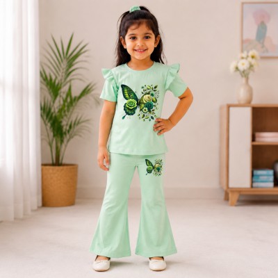 butterfly half sleeve t-shirt Plazu set.